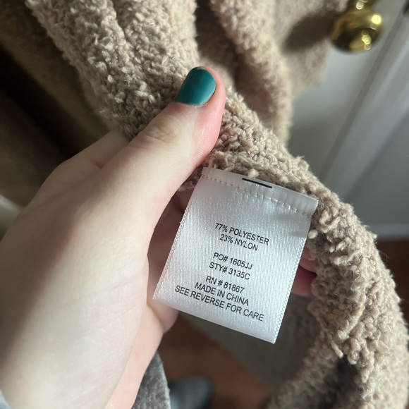 Olivia Sky Cozy Tan Open-Front Cardigan - Picture 4 of 4